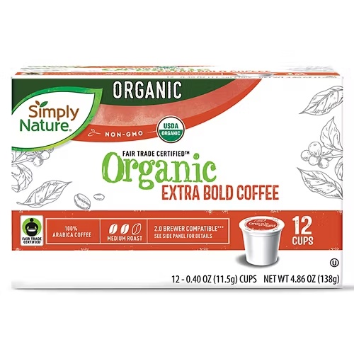 FairTradeOrganicExtraBoldMediumRoastCoffeePods,12count