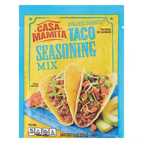 ReducedSodiumTacoSeasoningMix,1oz