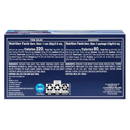 ReadytoEatTunaSaladKitwithCrackers,3.5oz 4 ReadytoEatTunaSaladKitwithCrackers,3.5oz