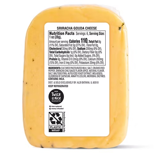 SrirachaGoudaCheese,6oz 6 SrirachaGoudaCheese,6oz