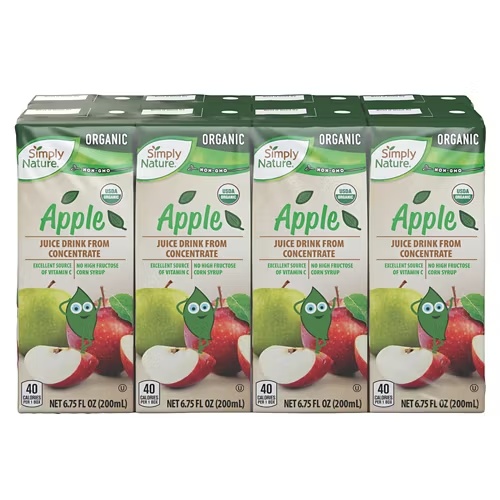 OrganicAppleJuiceBoxes-8pack,6.75flozbox