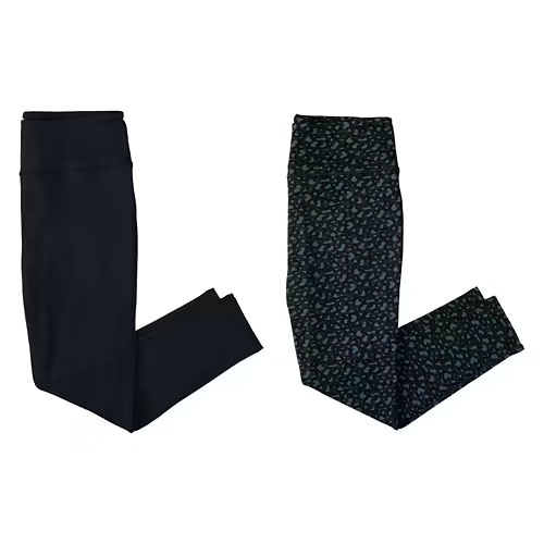 2PackLadiesCapriLeggings-Black/Black,XL