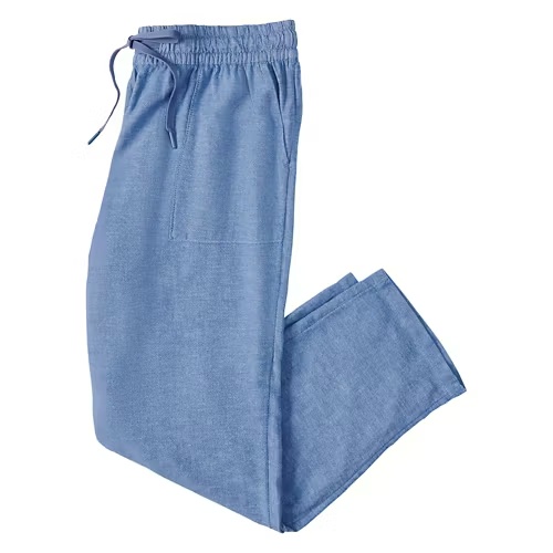 LadiesViscoseLinenTrousers-Blue,XL