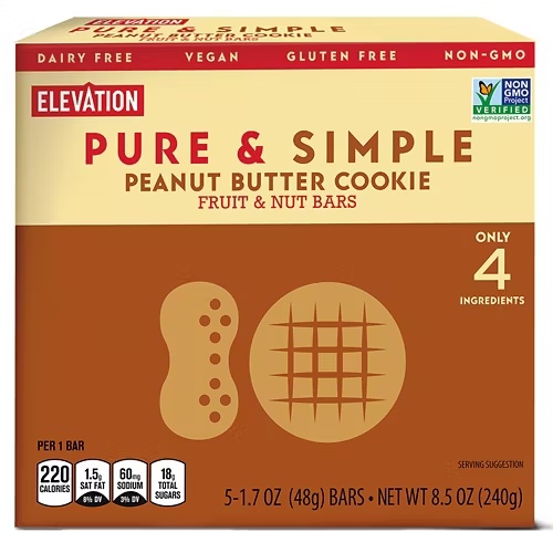 PeanutButterCookiePureandSimpleFruitandNutBars,5count