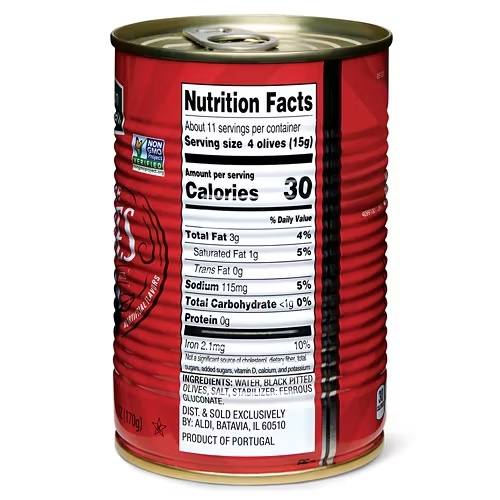 LargeRipePittedBlackOlives,6oz 4 LargeRipePittedBlackOlives,6oz