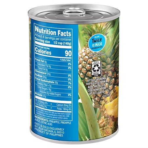 PineappleChunksin100%PineappleJuice,20ozCan 6 PineappleChunksin100%PineappleJuice,20ozCan