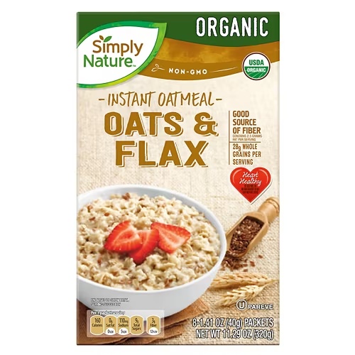 OrganicOatsandFlaxInstantOatmealPackets,8count